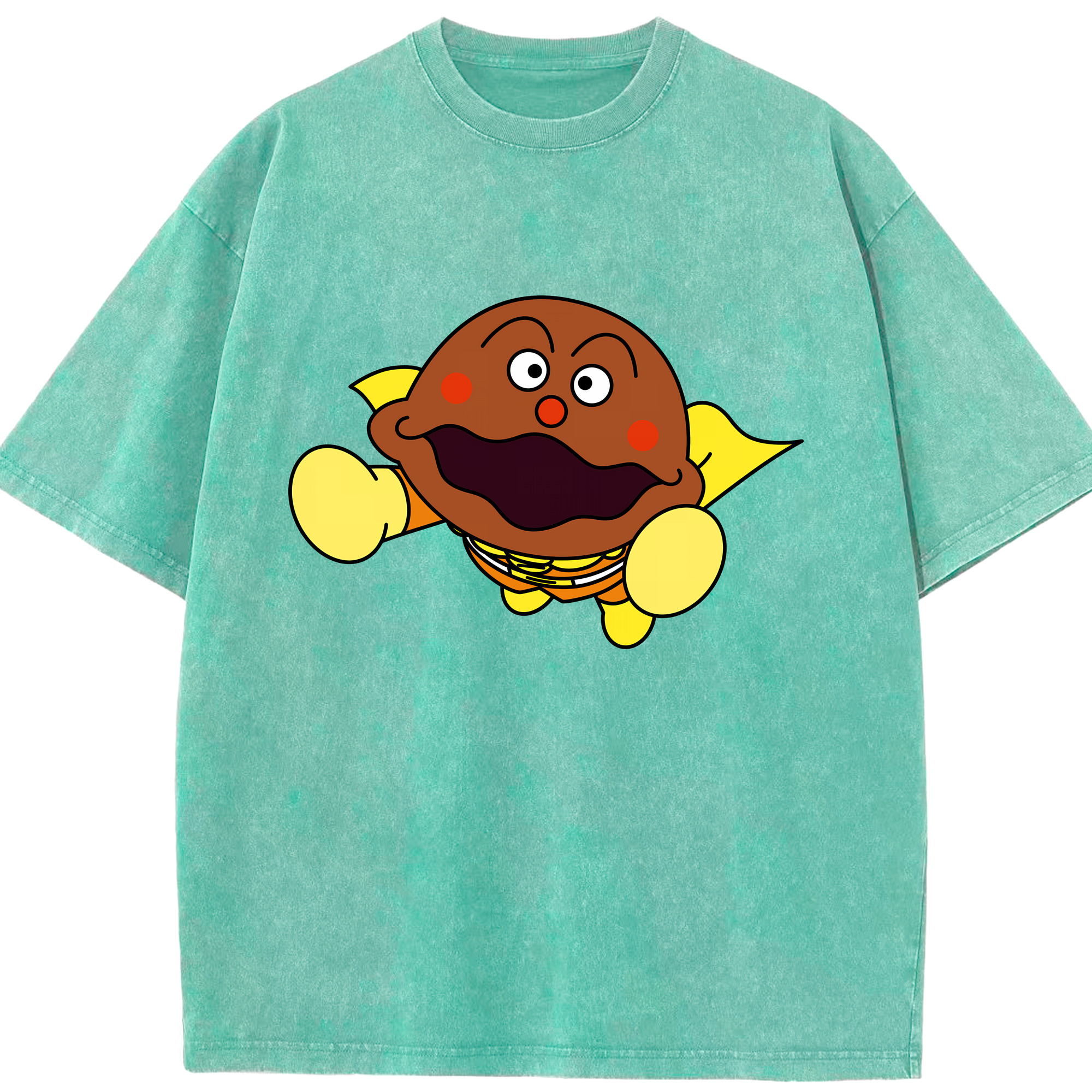 （画像用） アンパンマン Anpanman 綿100% ヴィンテージ風 半袖Tシャツ（フロントプリント）